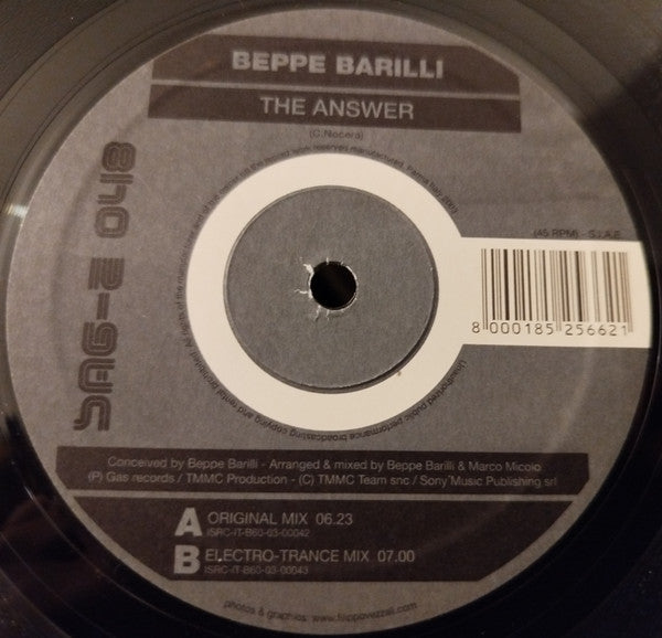 Beppe Barilli : The Answer (12")