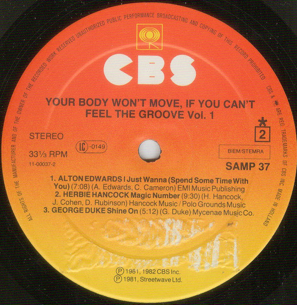 Various : Your Body Won't Move If You Can't Feel The Groove Vol.I (LP, Comp)