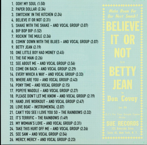 Don Covay : Ooh My Soul (The Rockin' Years) (CD, Comp)