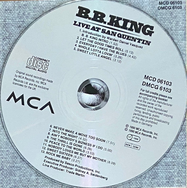 B.B. King : Live At San Quentin (CD, Album)