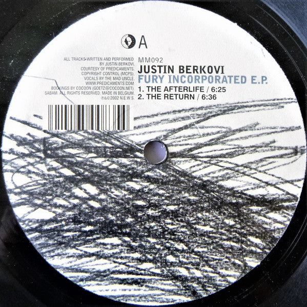 Justin Berkovi : Fury Incorporated EP (12", EP)