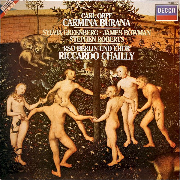 Carl Orff - Sylvia Greenberg • James Bowman (2) • Stephen Roberts (2) • RSO Berlin* Und Chor* • Riccardo Chailly : Carmina Burana (LP, Album)