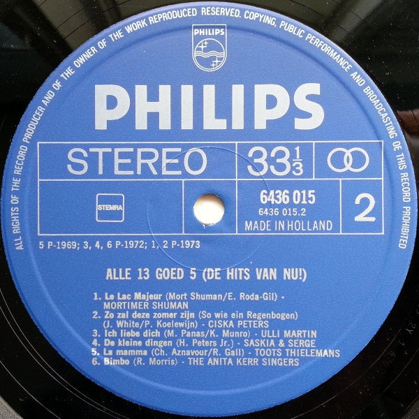 Various : Alle 13 Goed! 5 (De Hits Van Nu!) (LP, Comp)