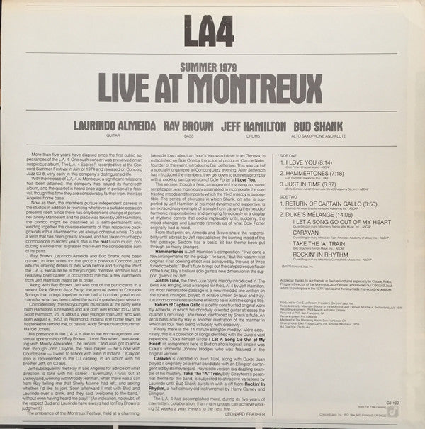 LA4 : Live At Montreux (LP)
