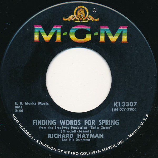 Richard Burton (2) : Married Man / Finding Words For Spring (7", Single)