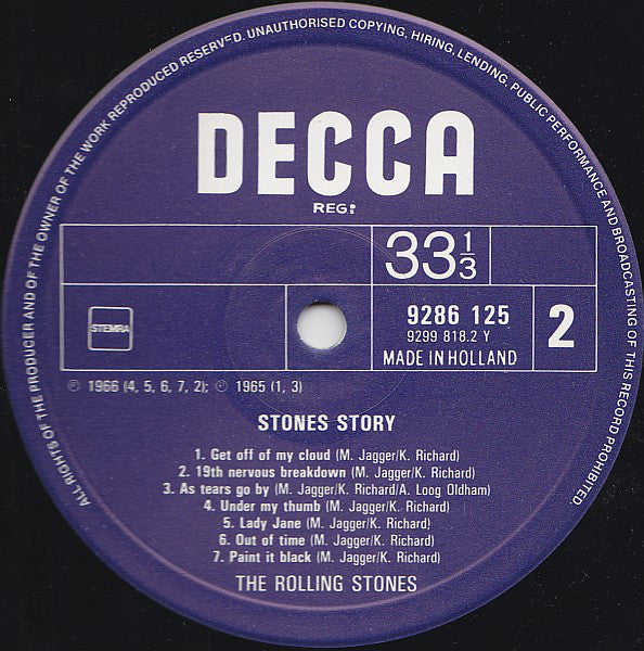 The Rolling Stones : Stones Story (2xLP, Comp)