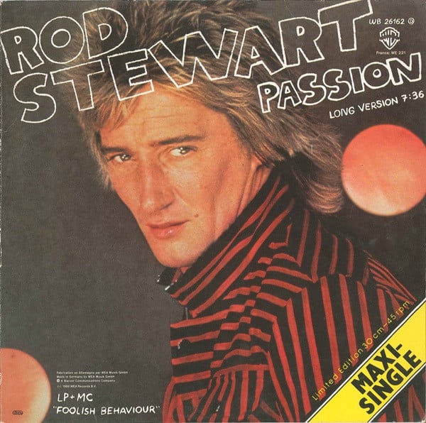 Rod Stewart : Passion (12", Maxi, Ltd)
