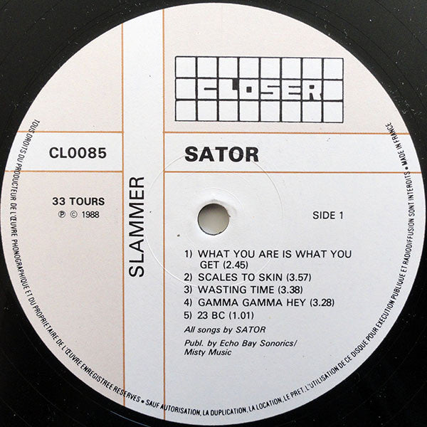 Sator : Slammer (LP, Album)