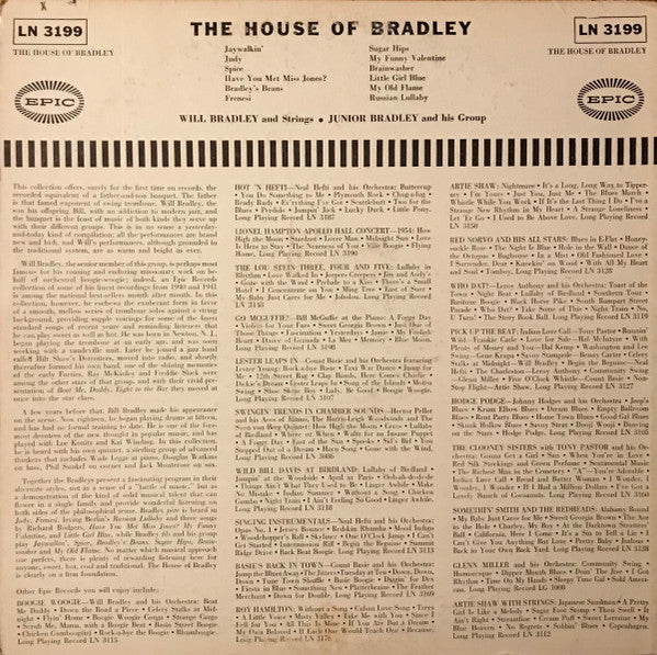 Junior Bradley And His Group, Will Bradley And Strings : The House Of Bradley (LP, Album, Mono)