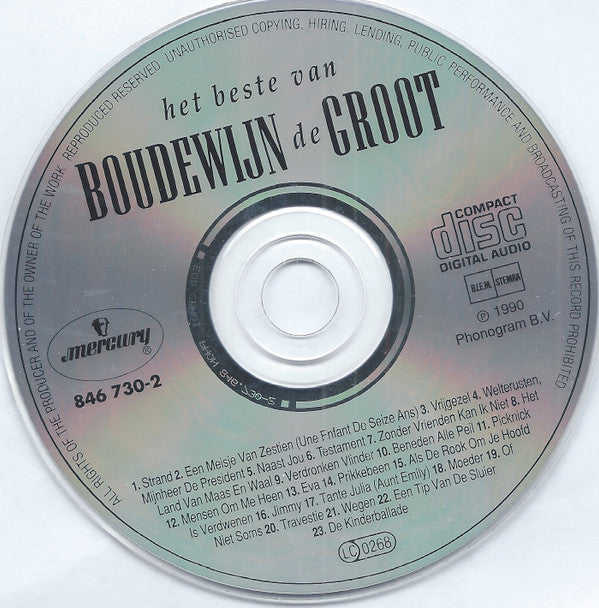 Boudewijn de Groot : Het Beste Van Boudewijn De Groot (CD, Comp)