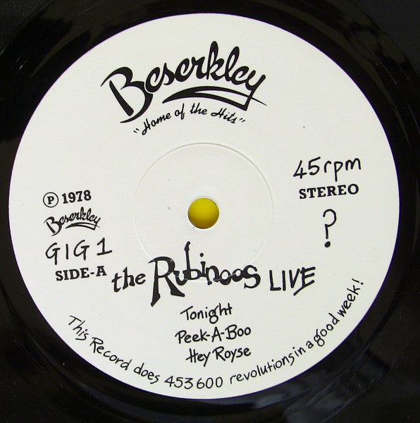 The Rubinoos / Greg Kihn Band : Live (12", Promo)