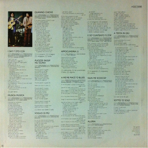Pino Daniele : Nero A Metà (LP, Album, RE)