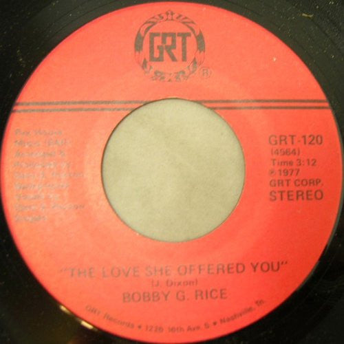 Bobby G. Rice : Just One Kiss Magdalena / The Love She Offered You (7", Single)