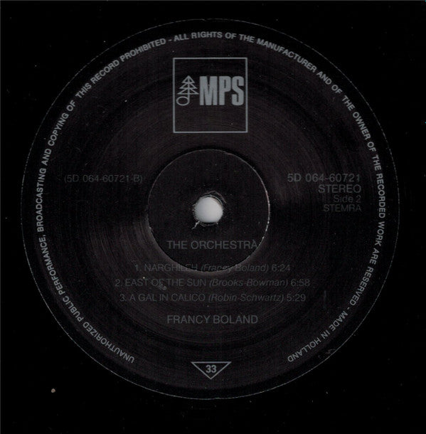 Francy Boland And Orchestra : 3. White Heat (LP, Album)