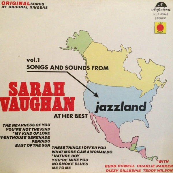 Sarah Vaughan : Sarah Vaughan At Her Best - Songs And Sounds From Jazzland Vol.1 (LP, Comp)