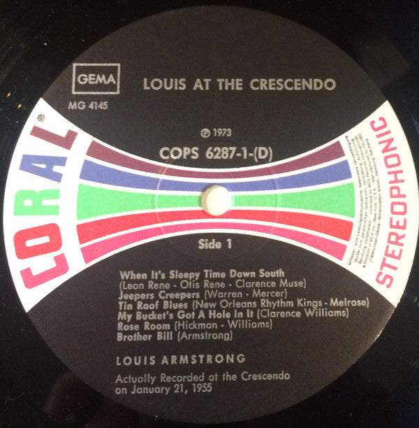 Louis Armstrong : Louis At The Crescendo (2xLP, Album)