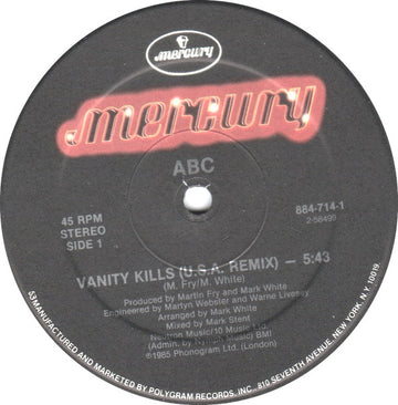 ABC : Vanity Kills (12", Com)