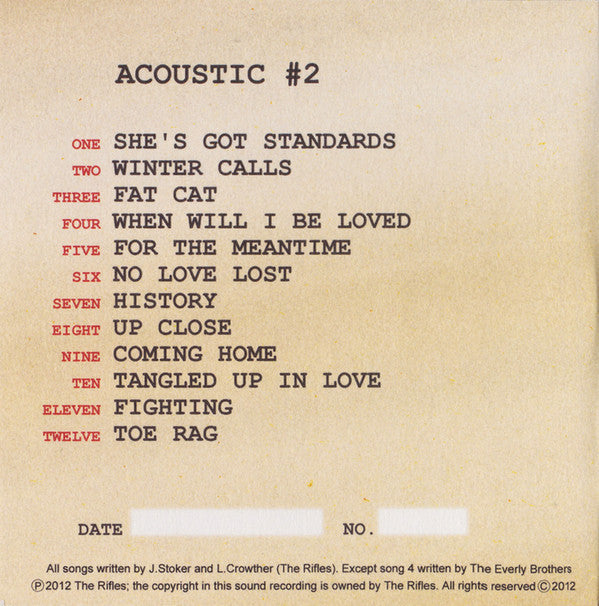 The Rifles : Acoustic #2 (CD)
