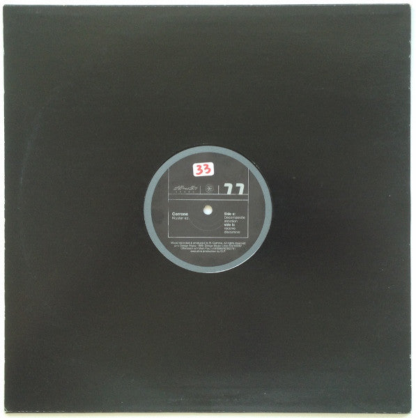Rino Cerrone : Kluster EP. (12", EP)