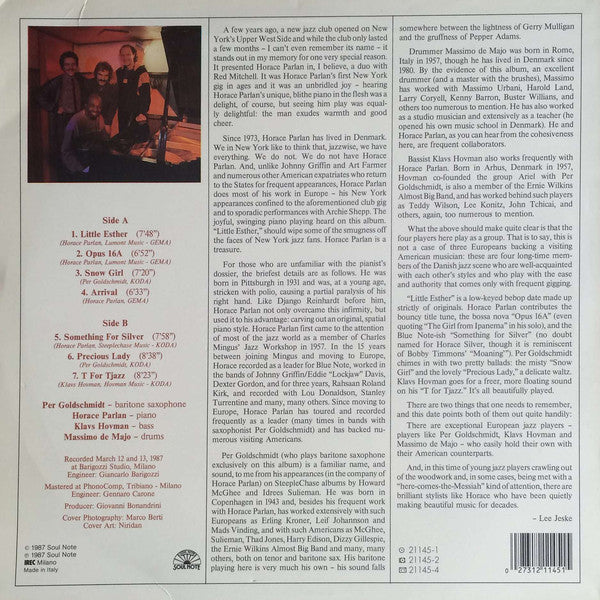 Horace Parlan Quartet : Little Esther (LP, Album)