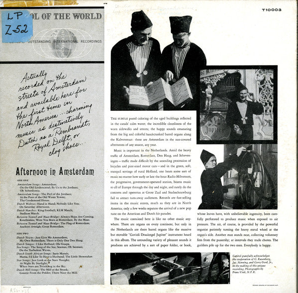 Gavioli Draaiorgel Jupiter : Afternoon In Amsterdam (LP)
