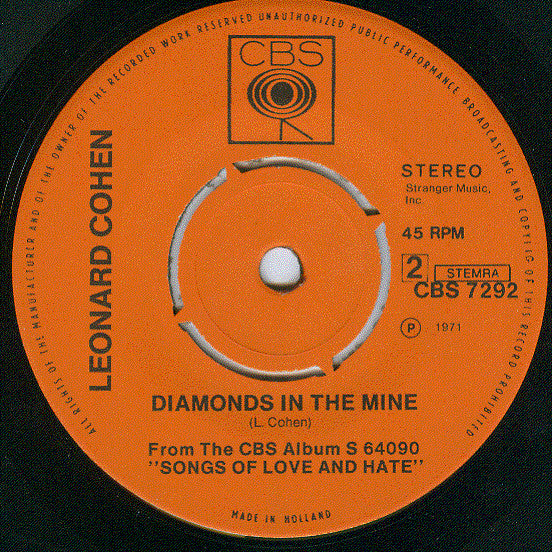 Leonard Cohen : Joan Of Arc  (7", Single)