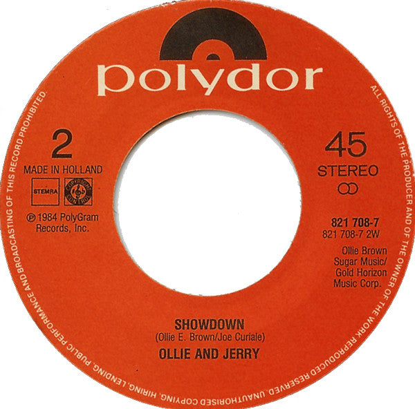 Ollie And Jerry : Breakin'... There's No Stopping Us (7", Single)
