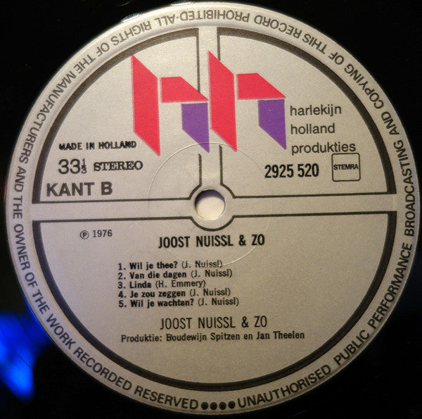Joost Nuissl : Joost Nuissl & Zo (LP, Album)