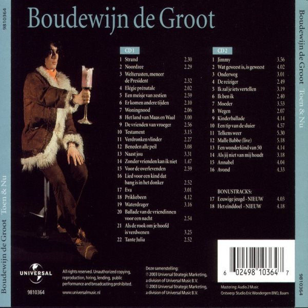 Boudewijn de Groot : Toen & Nu (2xCD, Comp)