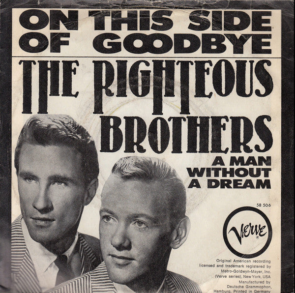 The Righteous Brothers : On This Side Of Goodbye (7", Single, Mono)