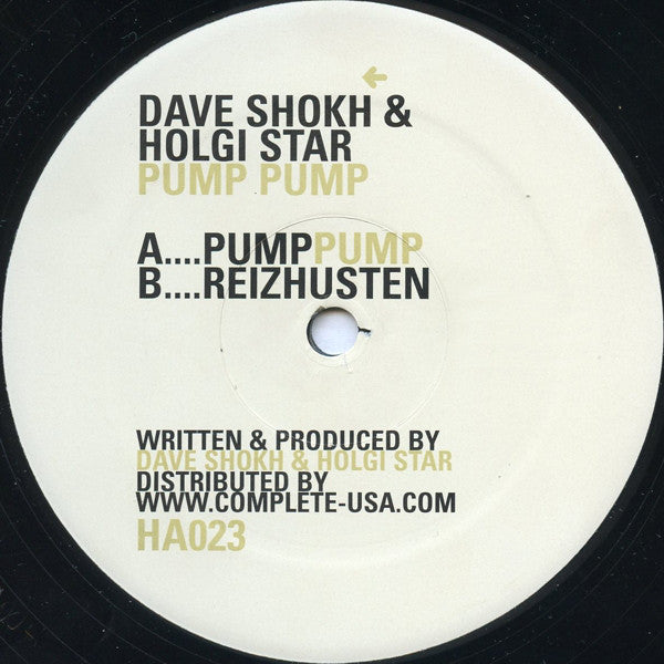 Dave Shokh & Holgi Star : Pump Pump (12")