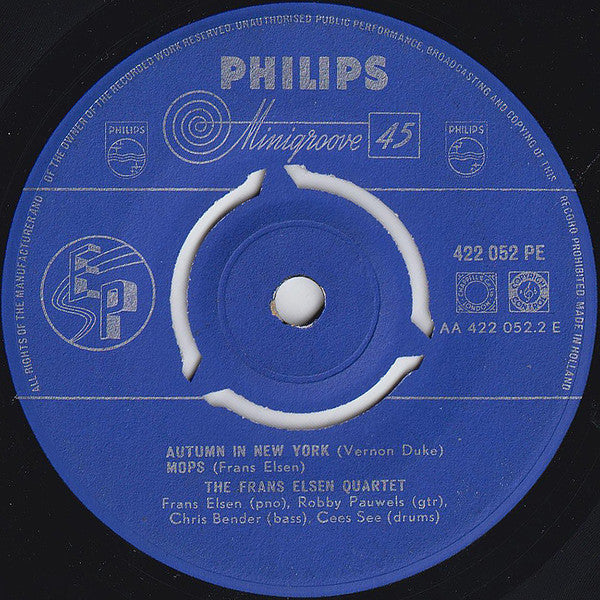 The Frans Elsen Quartet* : The Frans Elsen Quartet (7", EP)