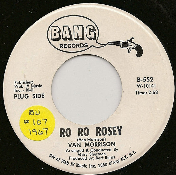 Van Morrison : Ro Ro Rosey (7", Single, Promo)