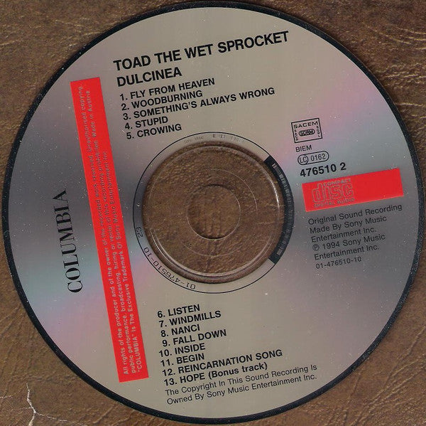 Toad The Wet Sprocket : Dulcinea (CD, Album, Son)