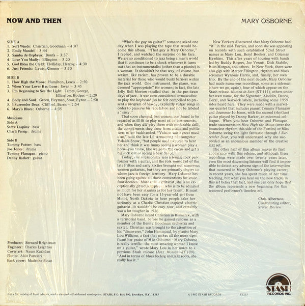 Mary Osborne : Now And Then (LP, Album)