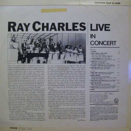 Ray Charles : Ray Charles Live In Concert (LP, Ste)