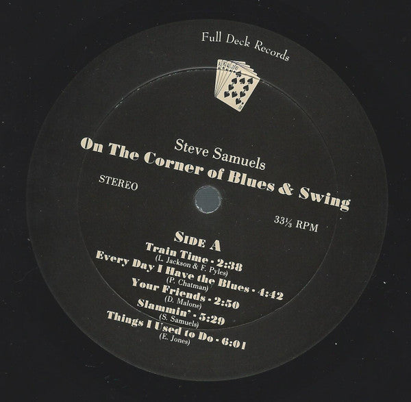 Steve Samuels Featuring Dave Fraser (2) : On The Corner Of Blues & Swing (LP, Album)