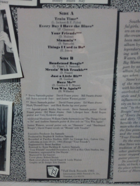 Steve Samuels Featuring Dave Fraser (2) : On The Corner Of Blues & Swing (LP, Album)