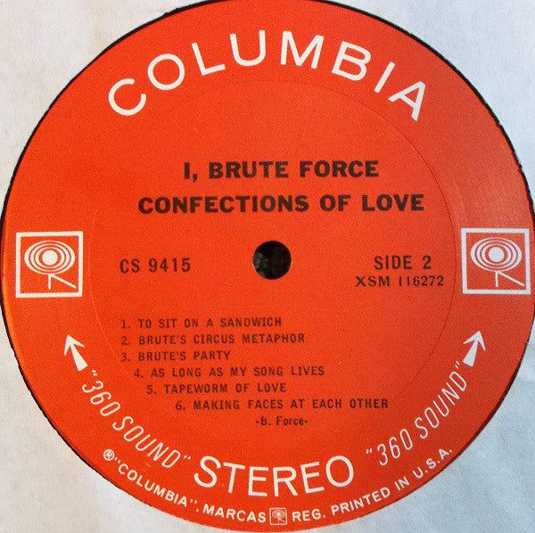 I, Brute Force* : Confections Of Love (LP, Album)