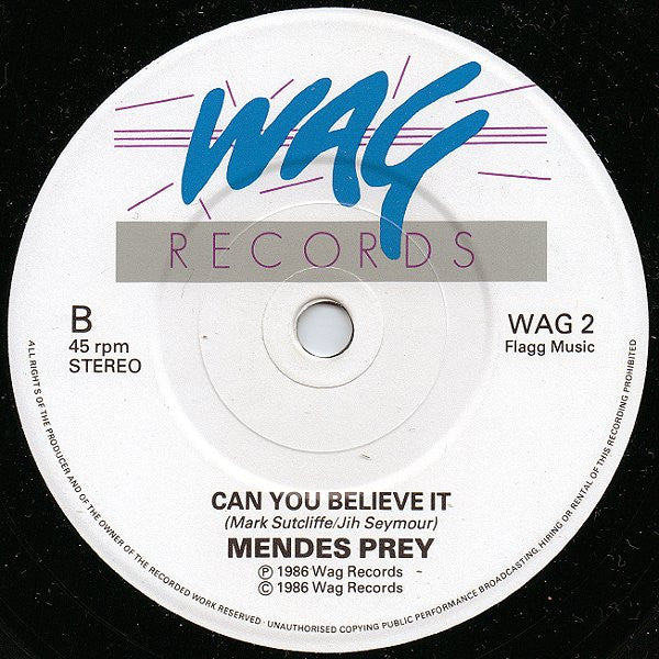 Mendes Prey : Wonderland (7", Single)