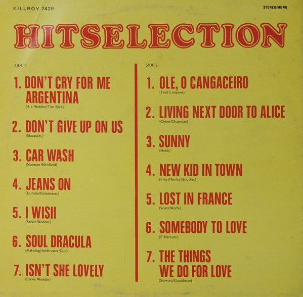 Unknown Artist : Hitselection (LP, Comp)