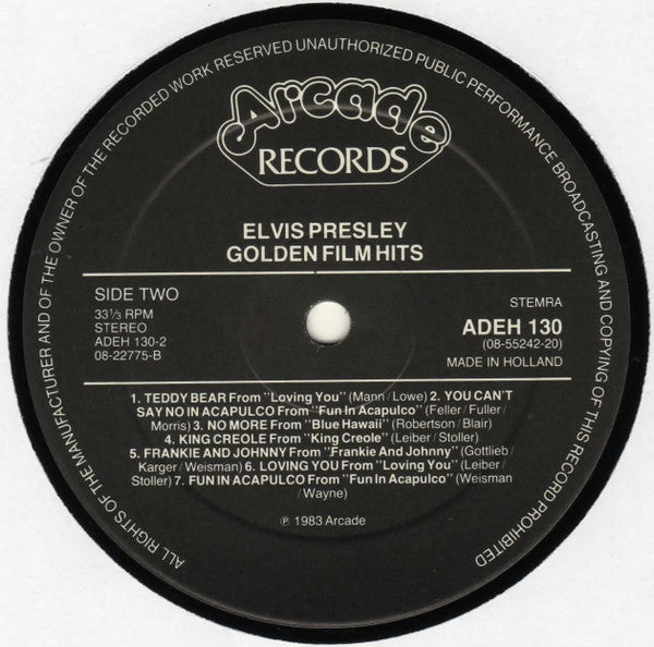 Elvis Presley : Golden Filmhits (2xLP, Comp)