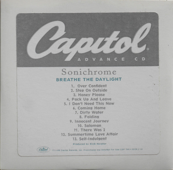 Sonichrome : Breathe The Daylight (CD, Album, Promo)