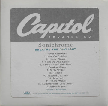 Sonichrome : Breathe The Daylight (CD, Album, Promo)