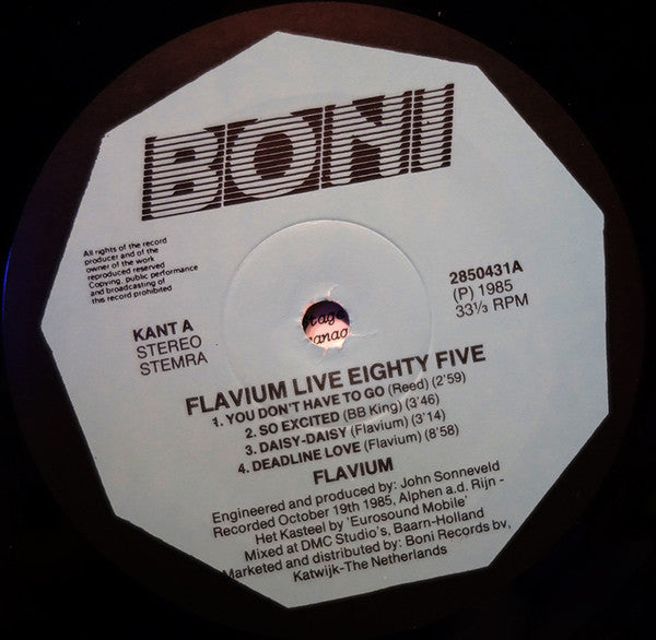 Flavium : Flavium Live Eighty Five (LP, Album)