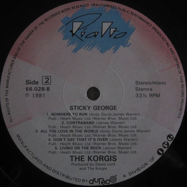 The Korgis : Sticky George (LP, Album)