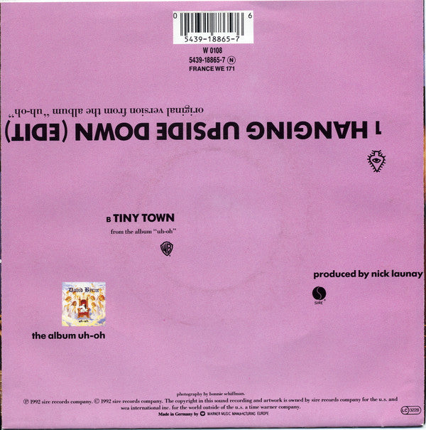 David Byrne : Hanging Upside Down (7", Single)