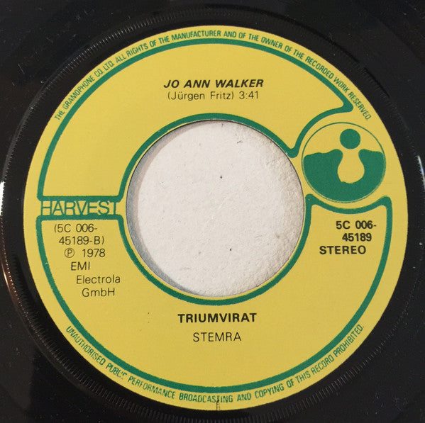 Triumvirat : Waterfall / Jo Ann Walker (7", Single)