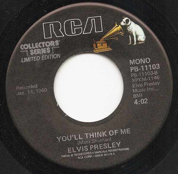 Elvis* : Suspicious Minds (7", Single, Mono, Ltd, RE)