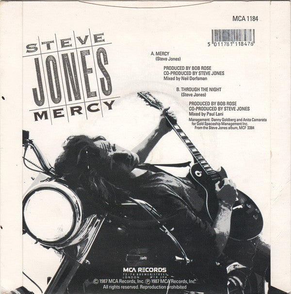 Steve Jones (2) : Mercy (7", Single)